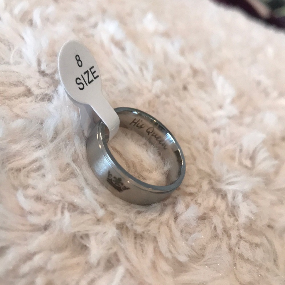 “His Queen” crown ring size 8